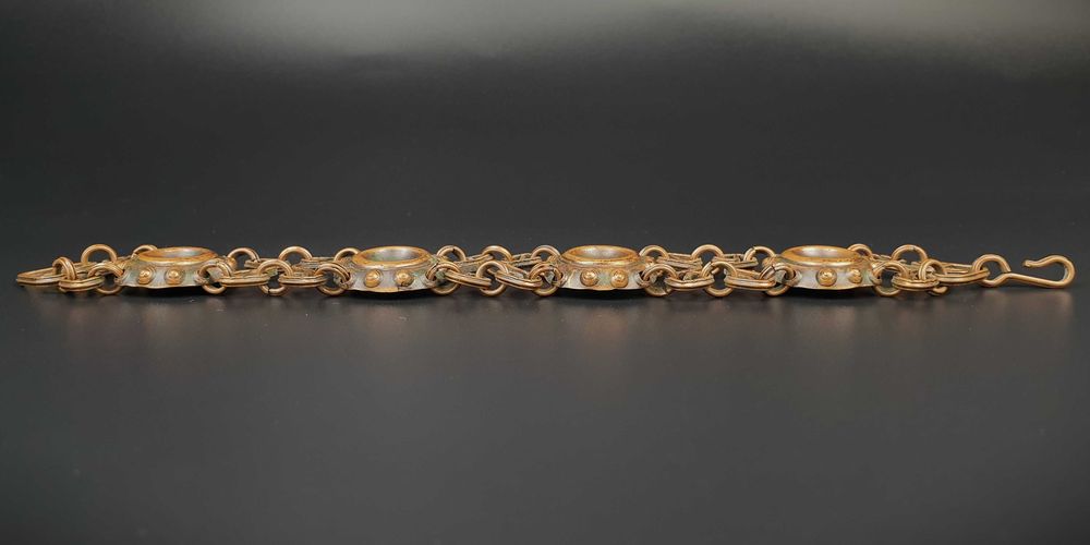 Stara Miedziana Bransoleta Vintage PRL Metaloplastyka