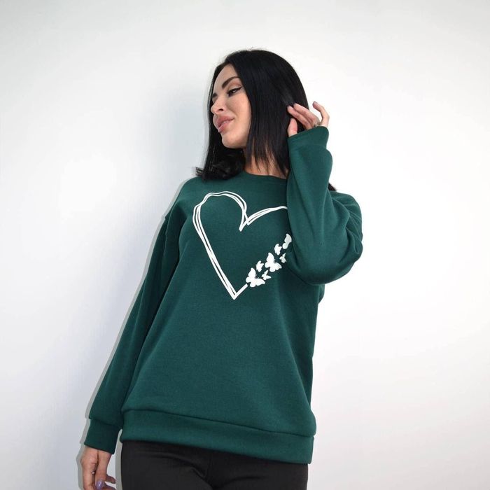 Жіночий утеплений світшот на флісі .50,52