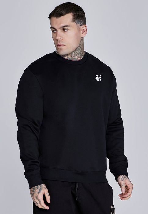 SIKSILK Bluza bez Kaptura Essentials Sweater SS-28342 czarna XXL