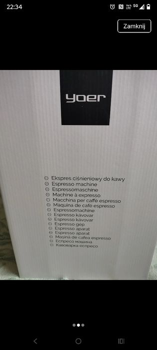 Ciśnieniowy korbowy ekspres do kawy