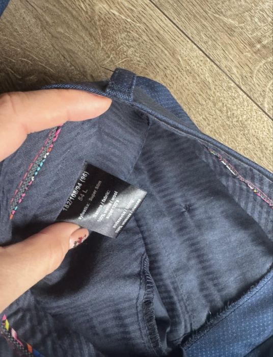 Granatowy niebieski męski garnitur Vistula