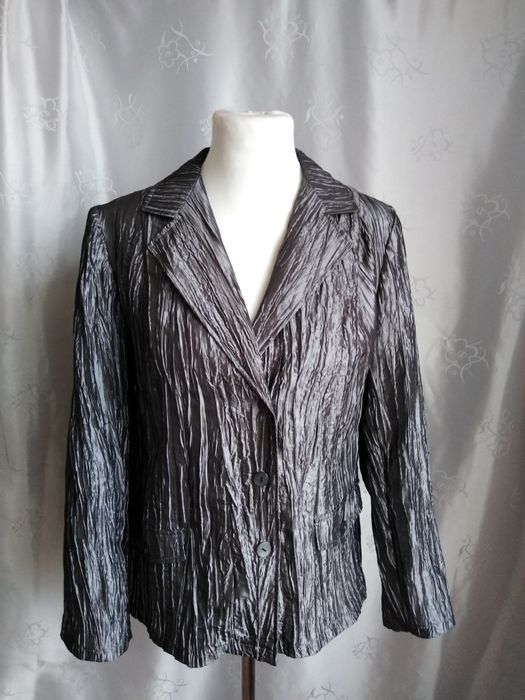 Żakiet stalowo- srebrny