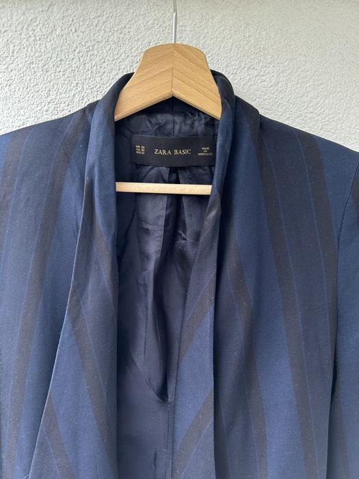 Zara elegancka marynarka w paski zamki XS
