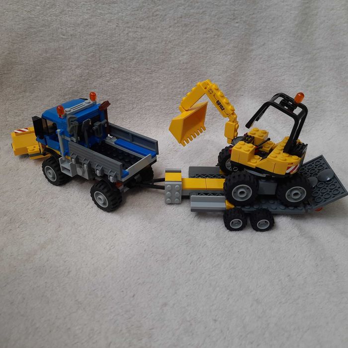 Лего 60152.LEGO City Прибиральник та екскаватор. Відсутні деякі аксесуари.