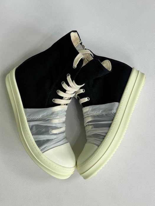 Rick Owens Geobasket Ramones jumbo laces чорні кеди opium archive кеды