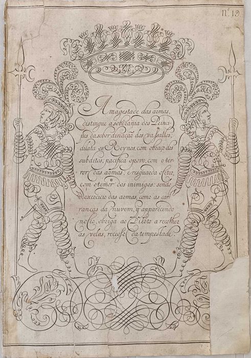 Nova Escola para aprender a ler escrever e contar – 1722 – Folhas de caligrafia e arabescos complexos