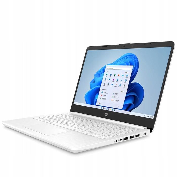limitowany biały laptop hp 14 n4020 8gb ssd windows11 + 128gb ssd