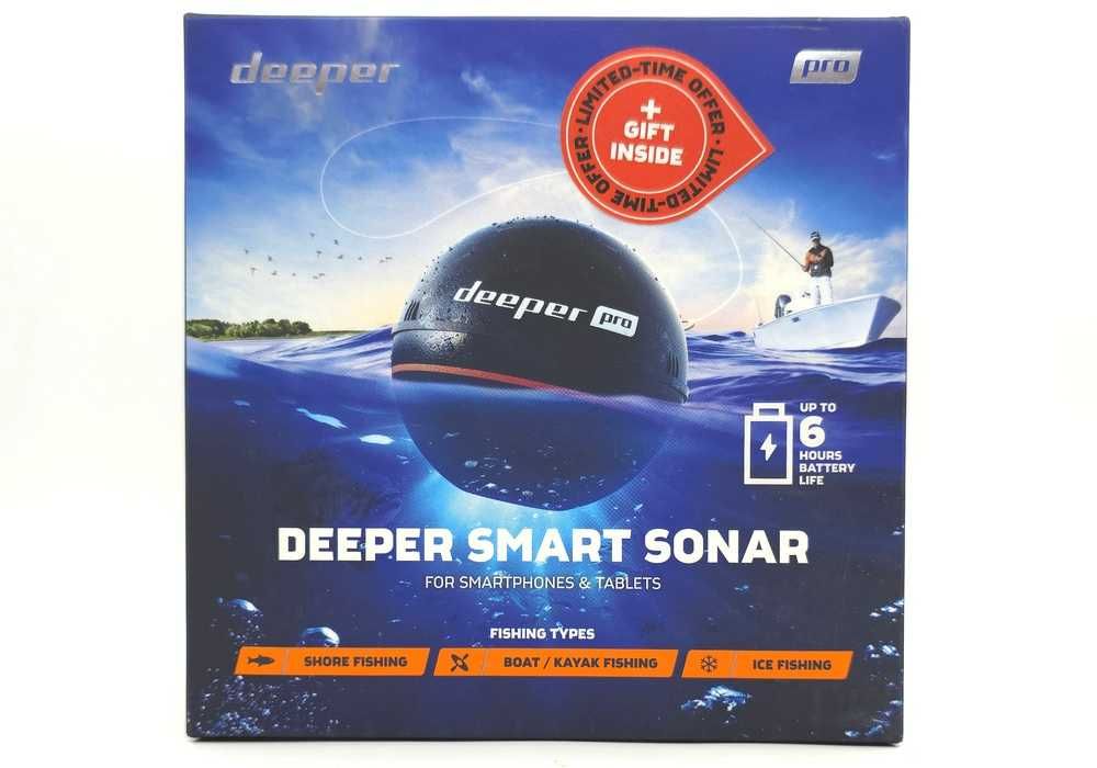 НОВЫЙ! Эхолот Deeper PRO Smart Sonar (Wi-Fi) + Крепление для смартфона ...