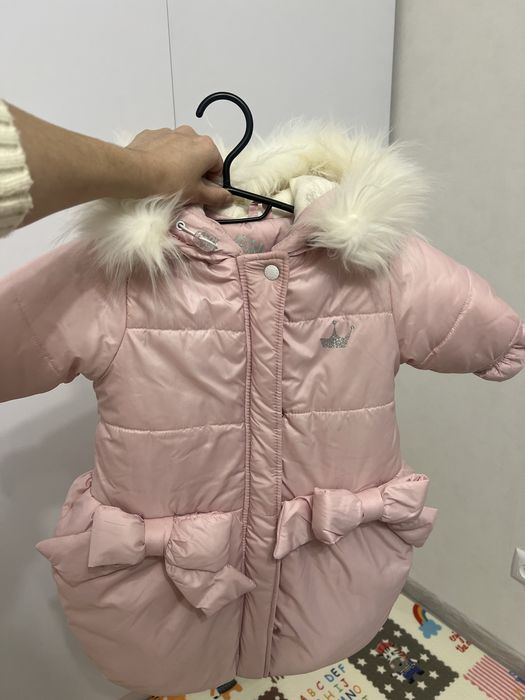 Комбинезон на овчине ,розовый 62-68 р
