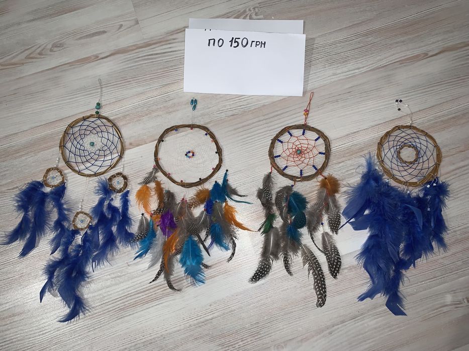 Ловец снов декор креативный подарок яркие перья амулет талисман флаг