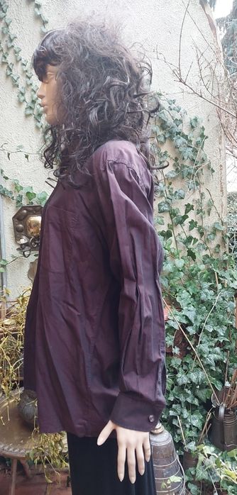 Piękna koszula opalizujący burgund 42 oversize C&A