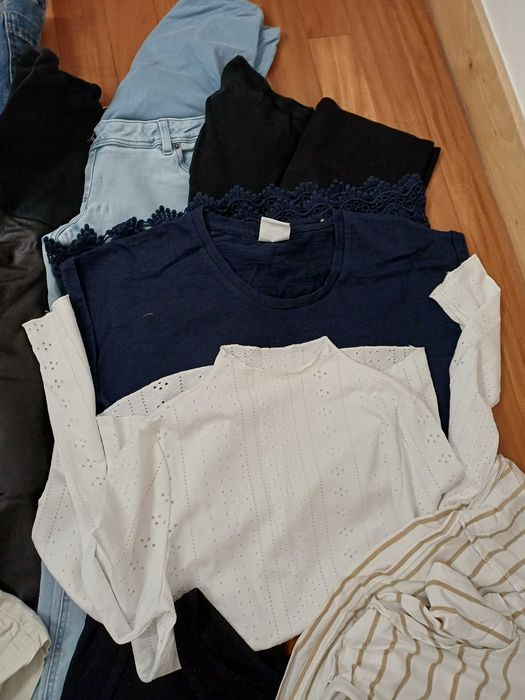Conjuntode roupa grávida- maternidade
