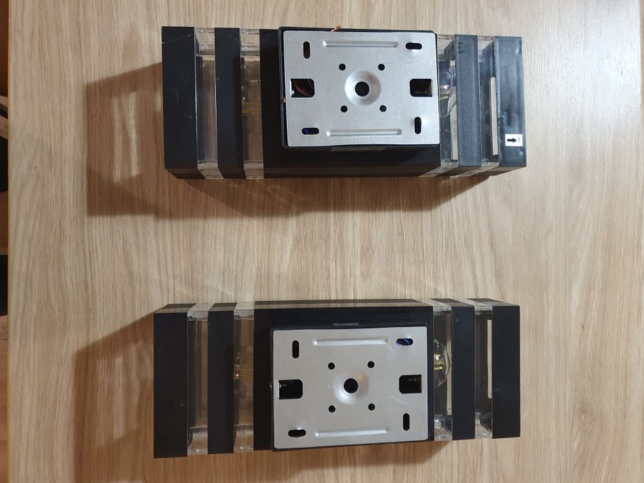 Komplet 2 szt lampy czarne kinkiety na elewacje, żarówki e27 w zestawie