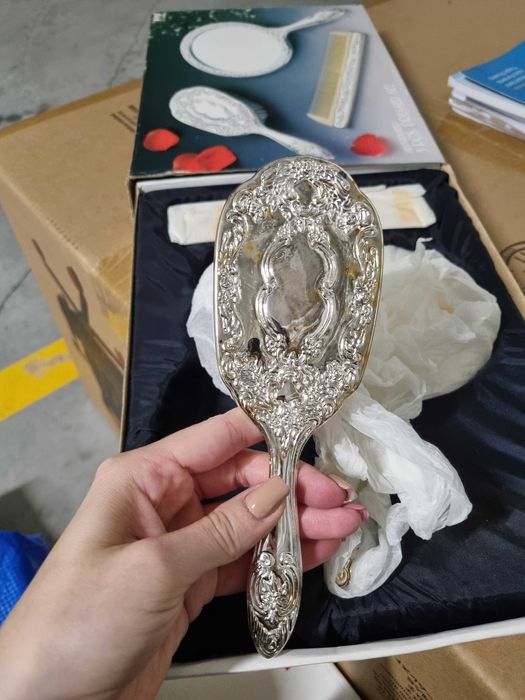 Conjunto de beleza banhado a Prata