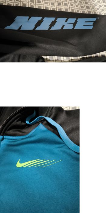 Кофта Nike™Therma Sport Clash Full Zip Sweatshirt black/blue(Оригінал)