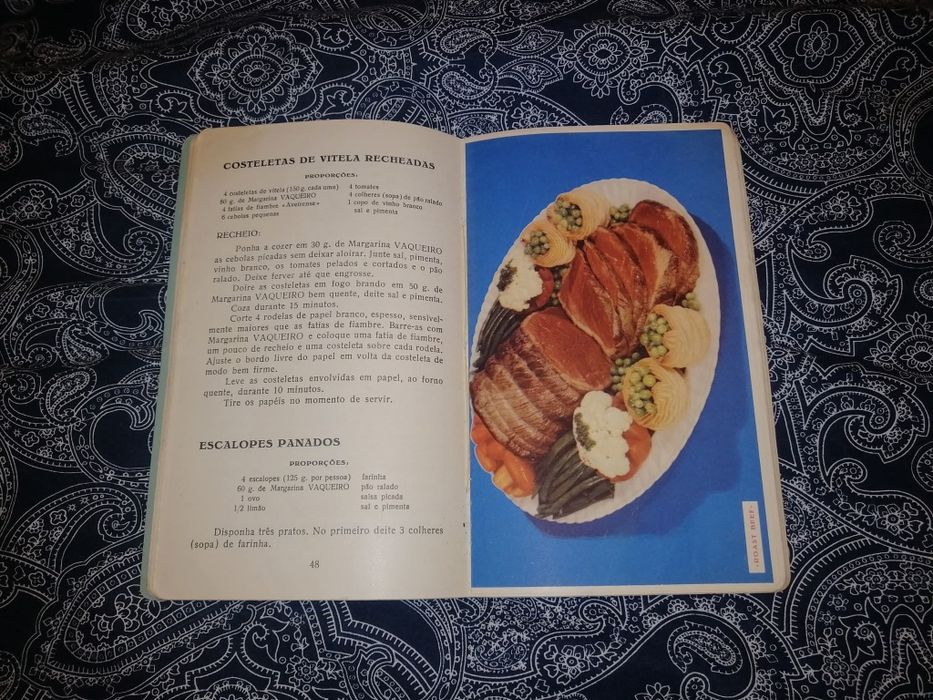 Livro culinária antigo Margarina Vaqueiro