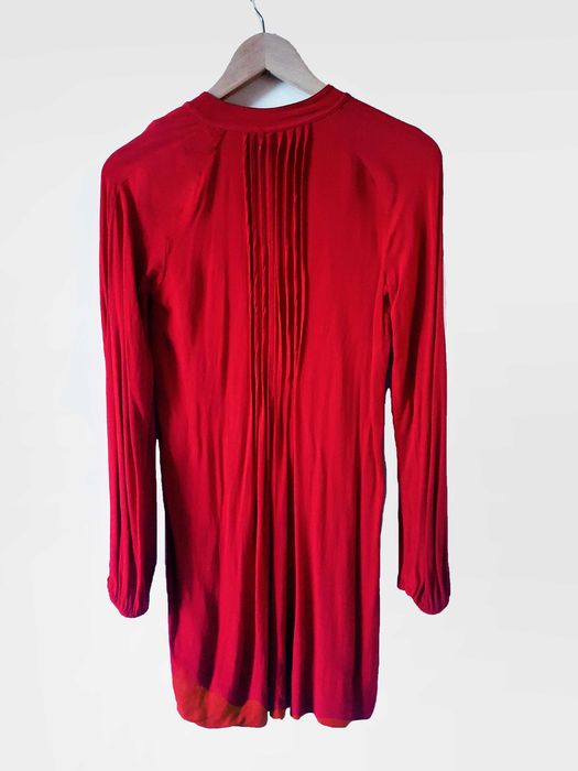 H&M czerwona sukienka z wiskozy xxs/xs