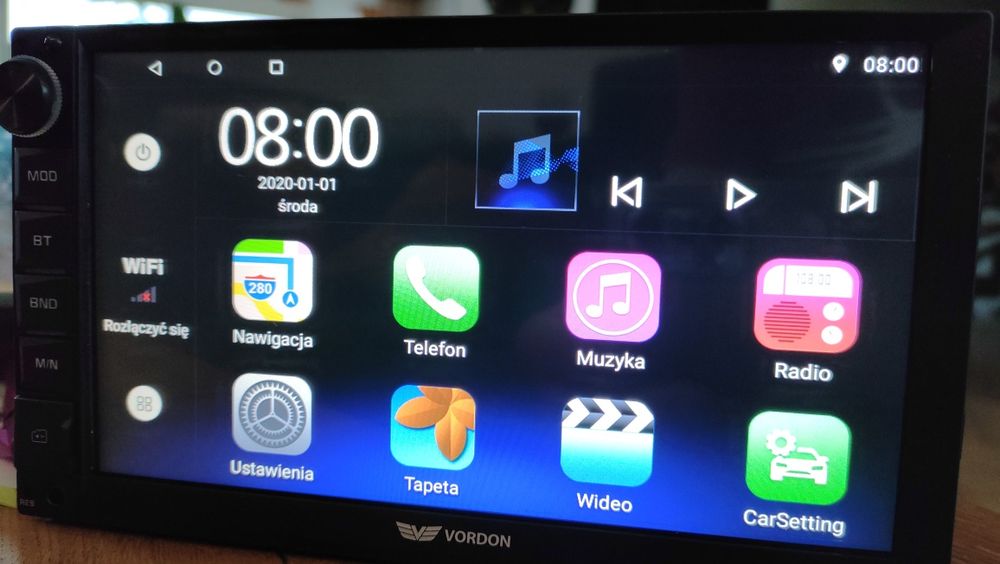 Radio Samochodowe Vordon Android Mikrofon Zewnętrzny Kamera Cofania