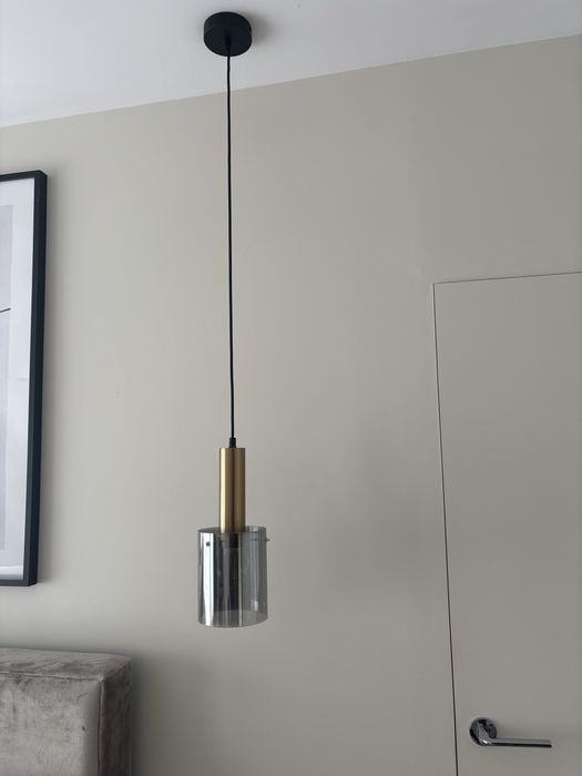 Lampa 2 szt szare szklo