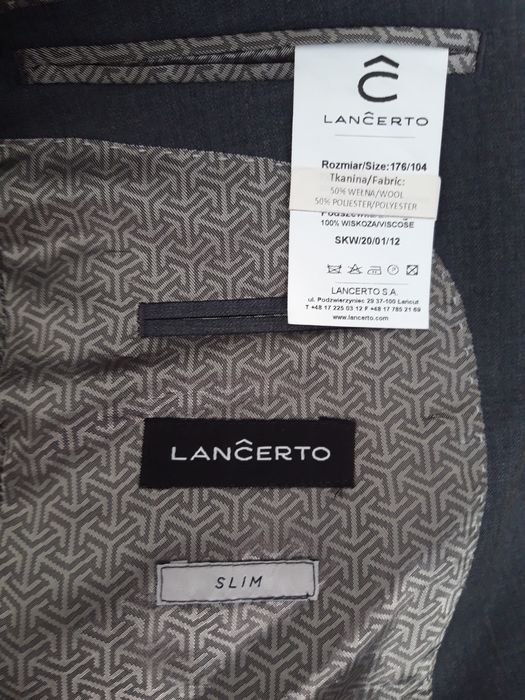 Garnitur Lancerto 176 104 slim grafit