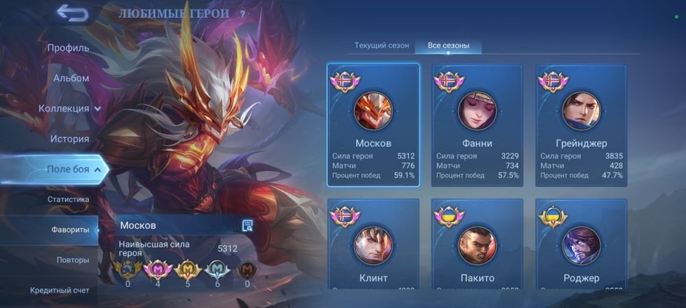 Продам аккаунт Mobile Legends