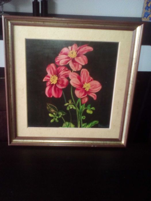 Quadro pintura floral (antigo)