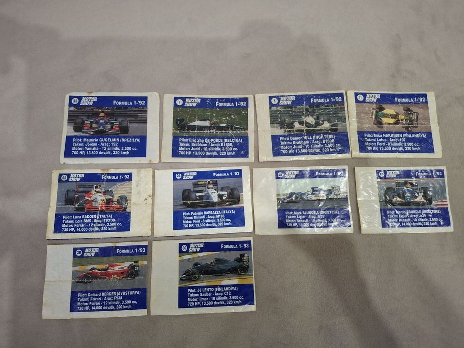 Вкладиші від ото мото,бомбібом,турбо