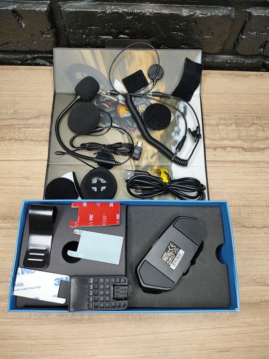 Блютуз мотогарнитура интерком для мото шлема Fodsports M1-S