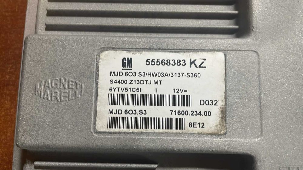 55568383 KZ/MJD603.S3  55568385 Блок управления Opel CORSA D 1.3CDTI