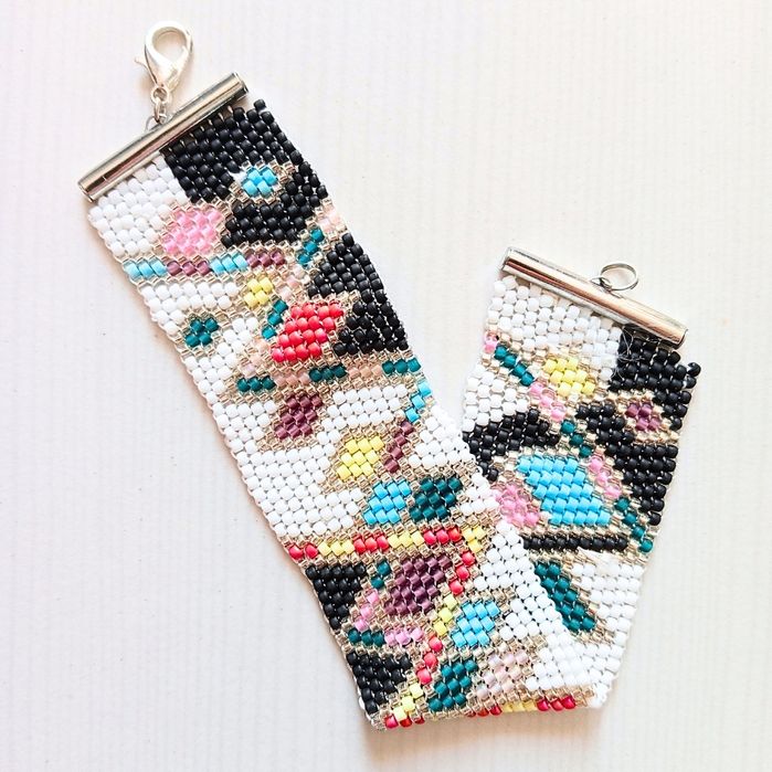 Bransoletka z muliny wykonana ręcznie.