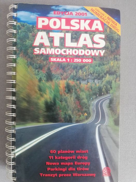 Atlas samochodowy Polska, z mapą Europy, edycja 2001
