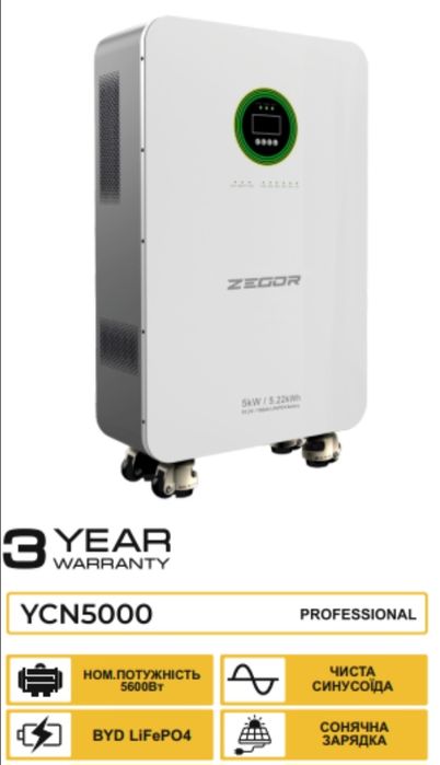 Зарядна станція, безперебійник, ДБЖ  1, 1.2, 2.3, 5.2кВт