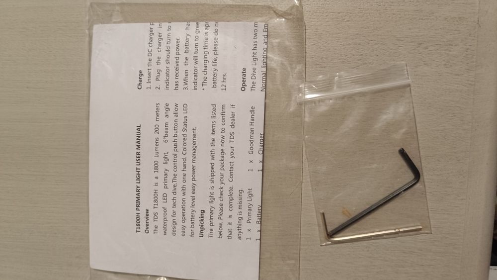 Lanterna de mergulho TDS TI800H