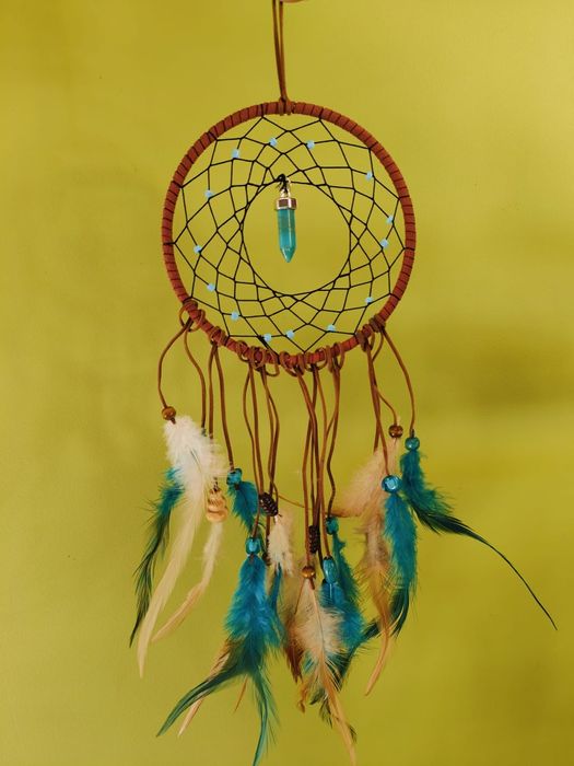 Caça Sonhos - pedra polida turquesa