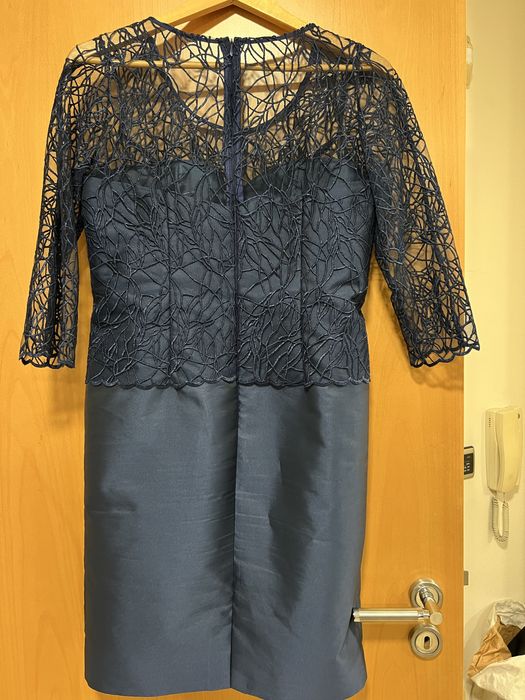Vestido cerimónia azul escuro