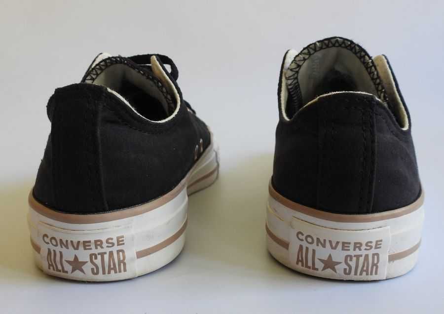 Converse All Star czarno złote trampki 37,5
