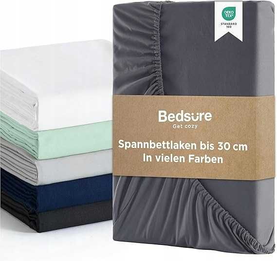 Prześcieradło z gumką Bedsure poliester 180 x 200 cm