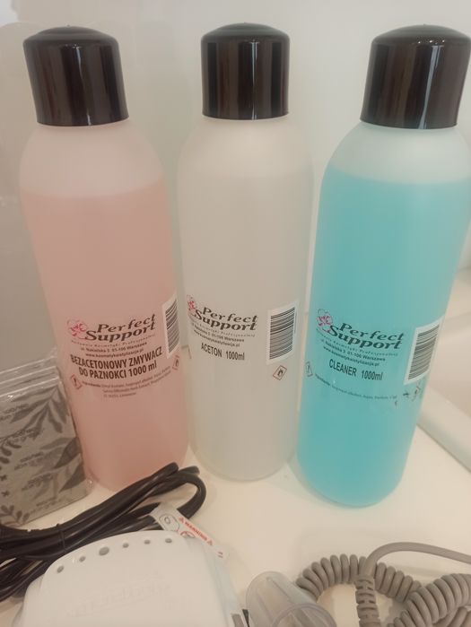 Zestaw manicure pedicure Frezarka Marathon 3 frezy pilniki cążki płyny