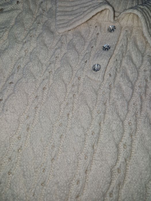 Sweter bialy warkocz 8-9 lat Primark