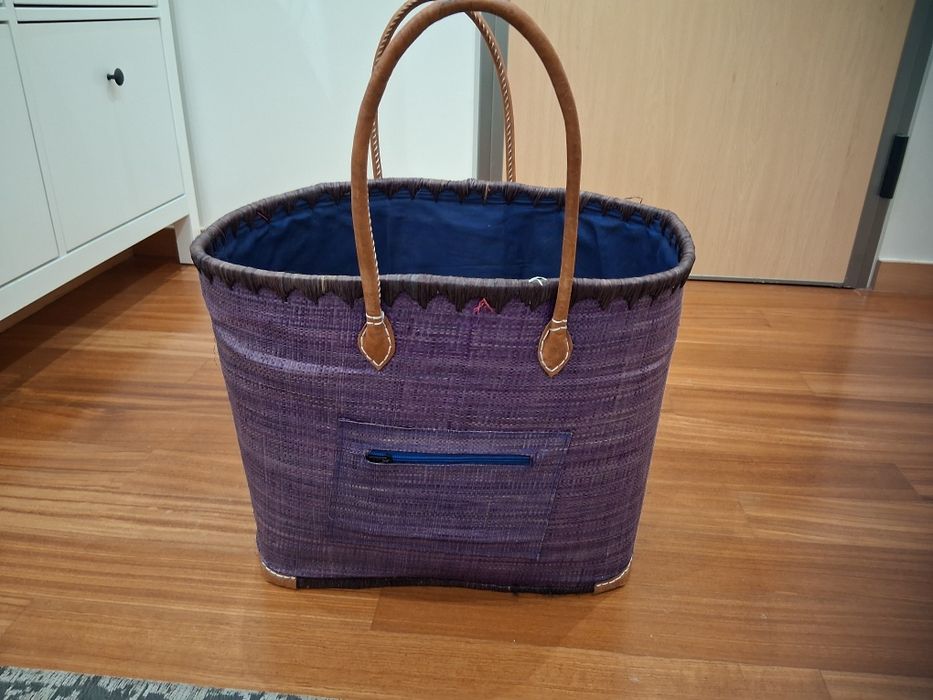 Saco de praia em palha