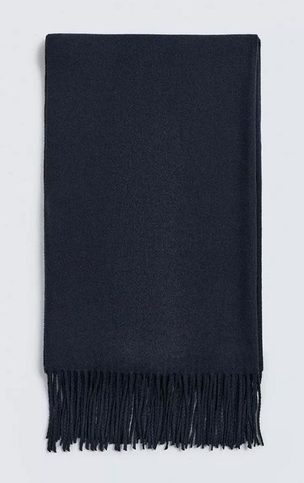 Базовий мʼякий і теплий шарф, ZARA (Іспанія), синій колір