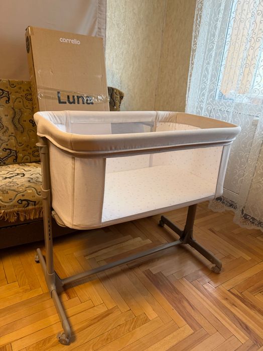 Приставне ліжечко CARRELLO Luna (Silk Beige) - Ідеальний стан