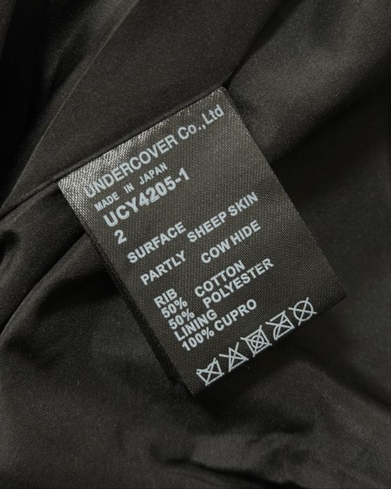 Шкіряна куртка Undercover jacket undercover black косуха undercover opium archive erd black jacket S M