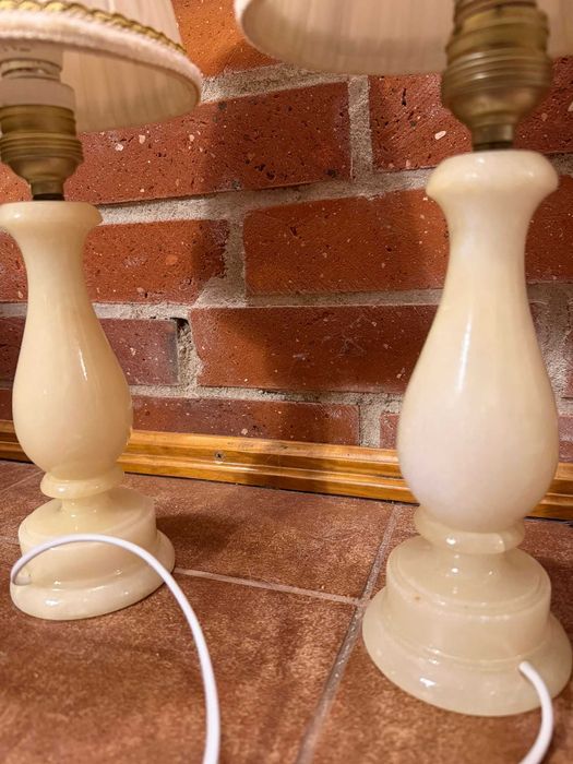 Lampki stojące z marmuru 2 szt.