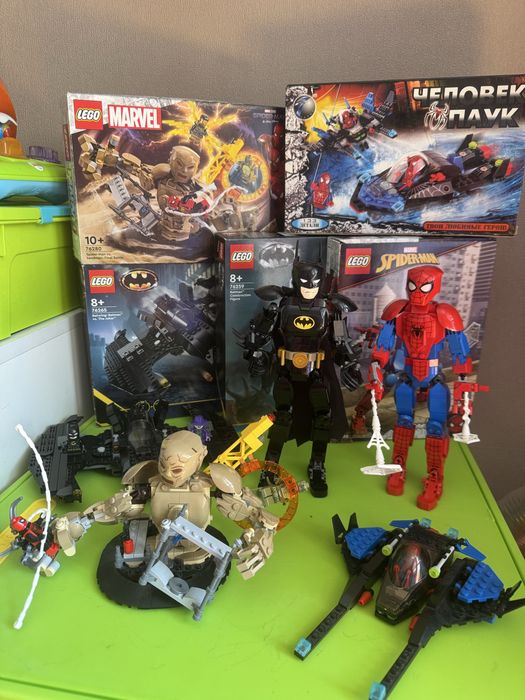Lego Marvel DC Spiderman Batman super hero лего бетмен