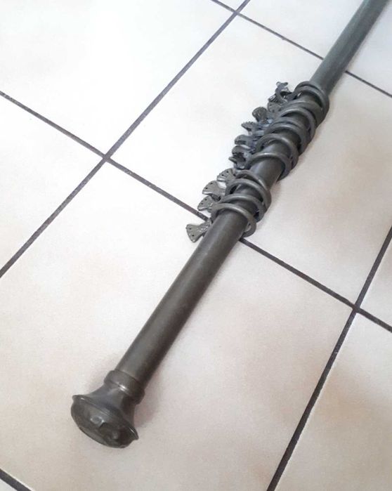 Oryginalny stary karnisz z mosiądzu, antyk