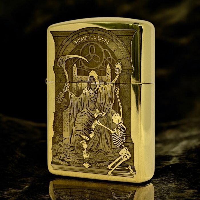 Нова оригінальна запальничка Zippo Memento Mori Armor: 4 200 грн