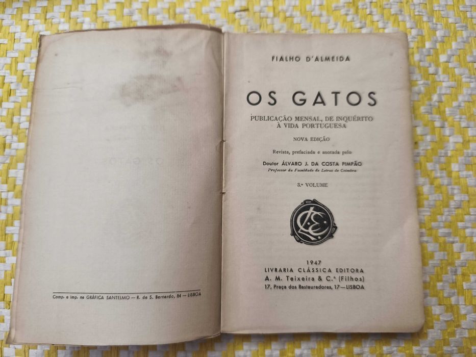 Os Gatos - 3º Volume – 
Fialho D'Almeida