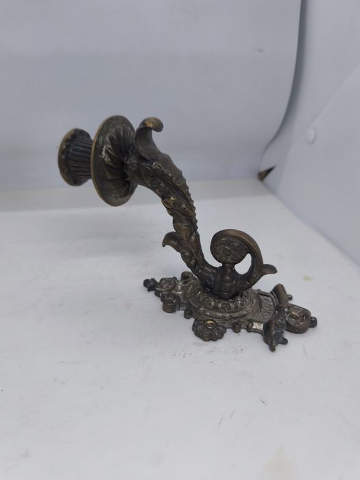 Латунный настенный подсвечник на одну свечу латунь бронза бронзовый