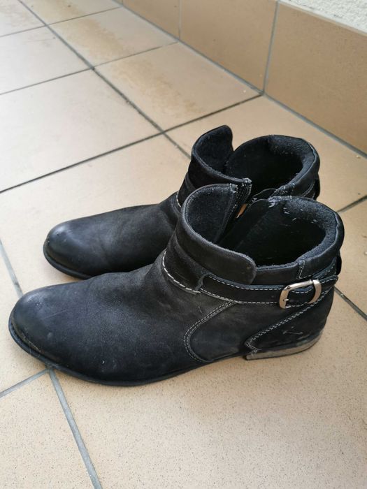 Skórzane sztyblety męskie rozm. 45